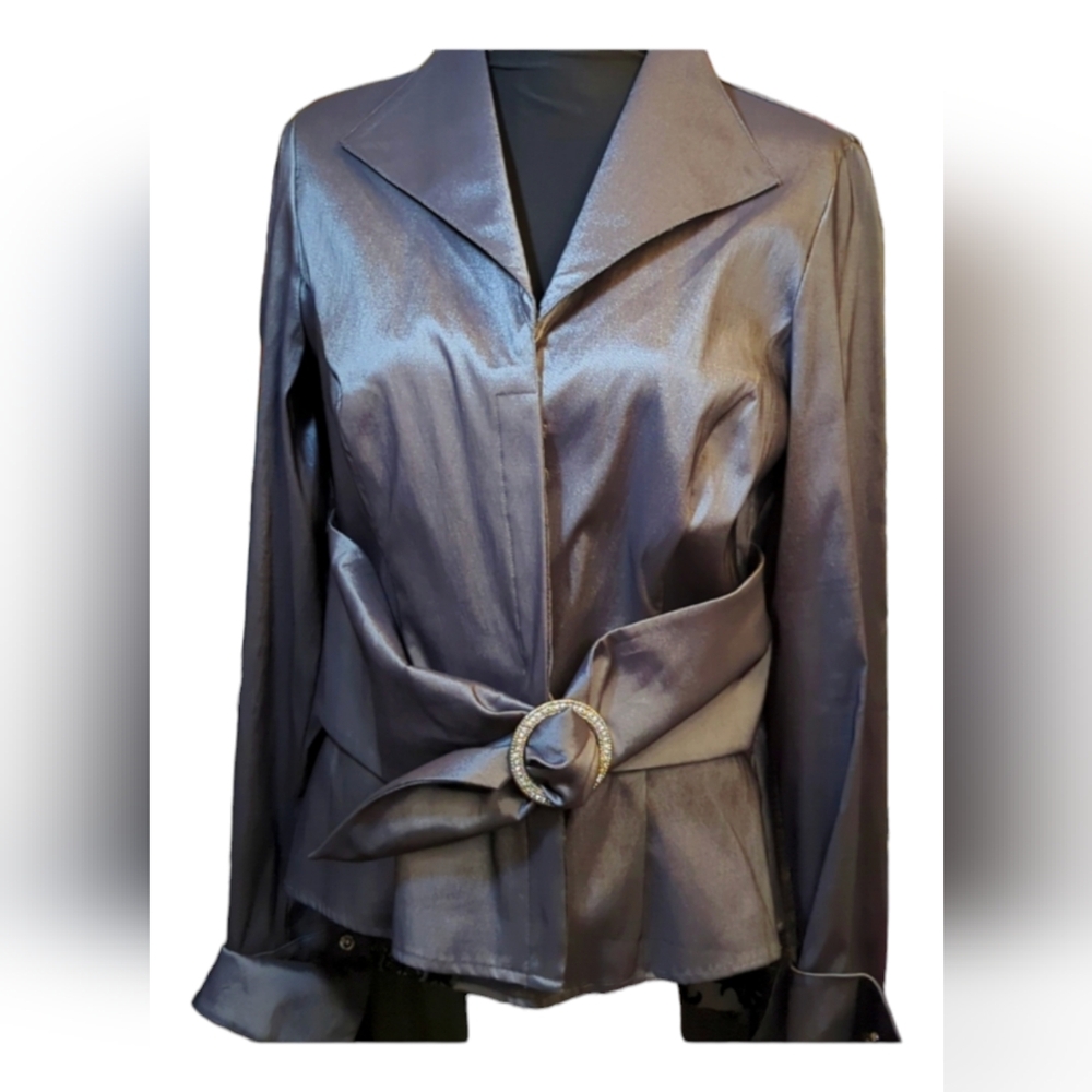 JS Collections size 12 high style light jacket overcoat .